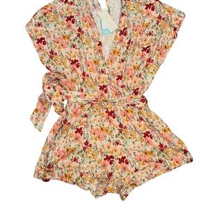 Anthropologie Floral Romper - Multicolor